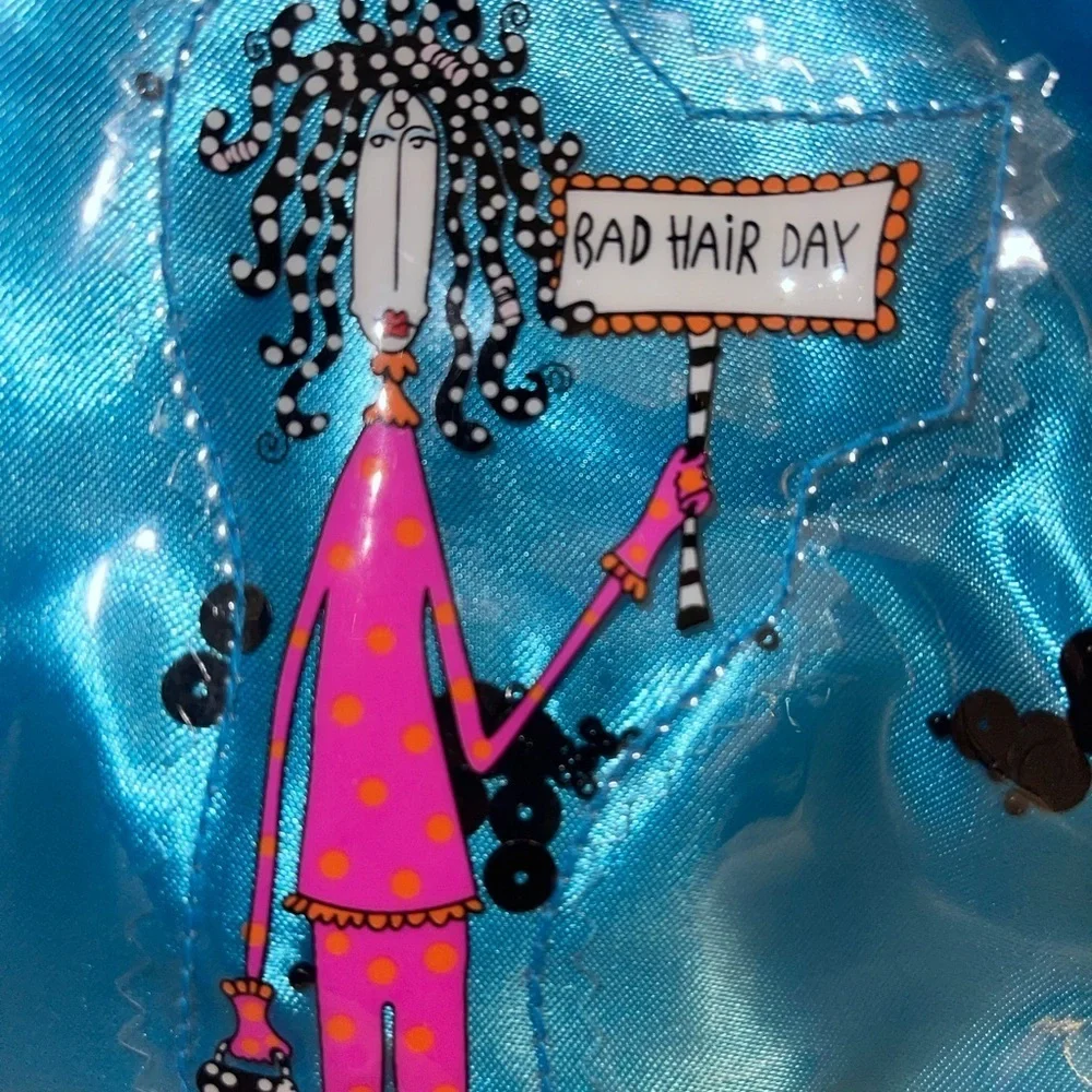 Dolly Mama Blue Satin & Sequin Makeup/Jewelry Case